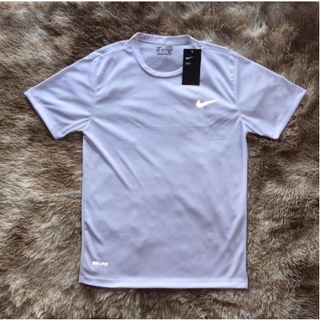 Camiseta nike BRANCA -DRI-FIT Refletiva Modelo Básico
