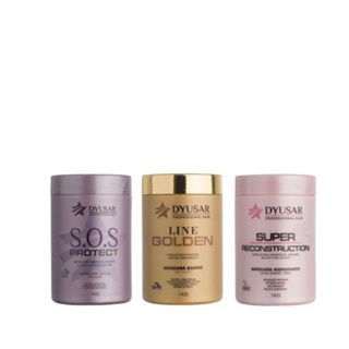 Kit 3 Mascaras Cronograma Capilar Profissional 1KG DYUSAR