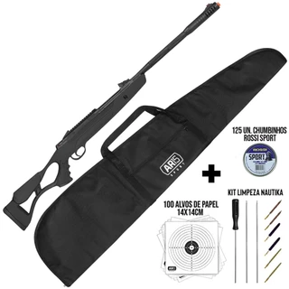 Carabina Pressão 5.5mm Hatsan Airtact + Capa + Kit Limpeza