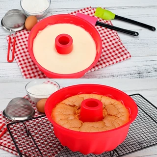 Assadeira Forma De Silicone Para Bolo Pudim Torta Mousse Forno