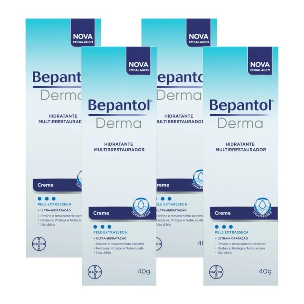 Kit Multirrestaurador Bepantol Derma C/4 Unidades De 40g Ca | Shopee Brasil