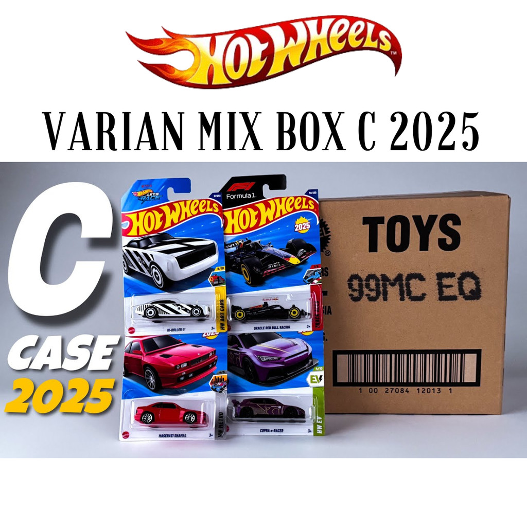 Caixa Variante Mix Hot Wheel C 2025 Fórmula 1 Merce 500E Porsche 911 HW50