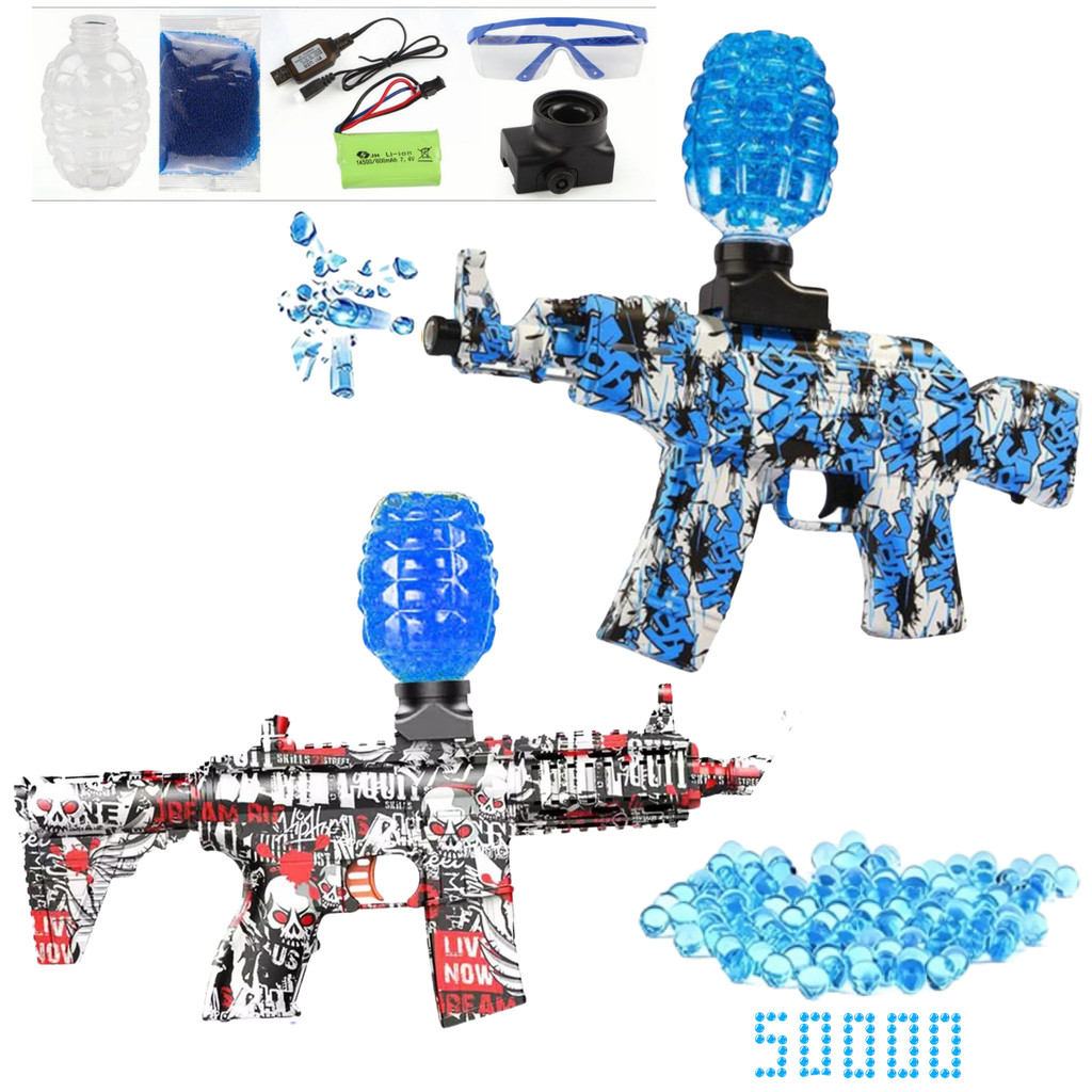 Arma De Bolinha De Gel Ak-47 M416 Blaster Metralhadora Elétrica Orbigel ...