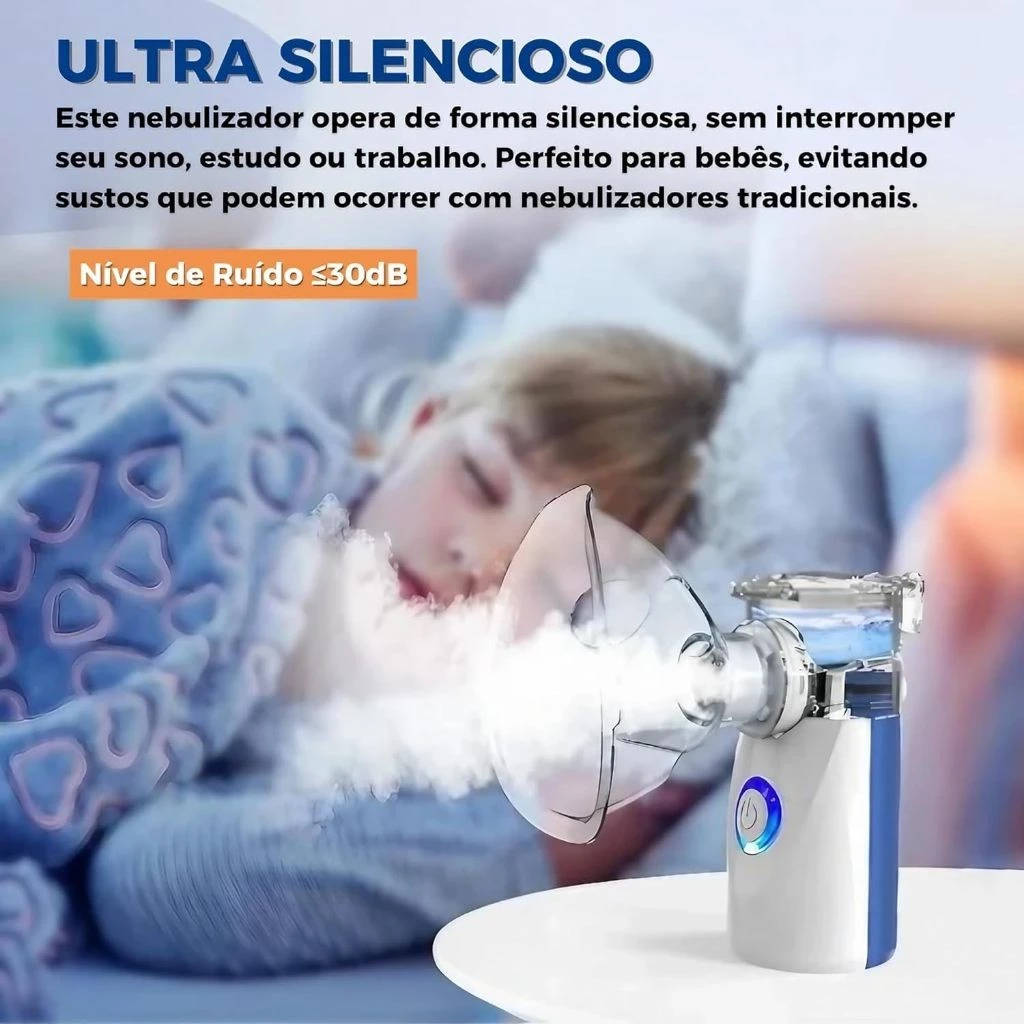 Nebulizador Portátil Mini Inalador Silencioso Ultra-sônico Automático para Adultos e Crianças judy store