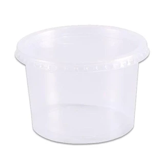 Pote Redondo 500ML Com Tampa Cristal Pacote Com 24 unidades Prafesta