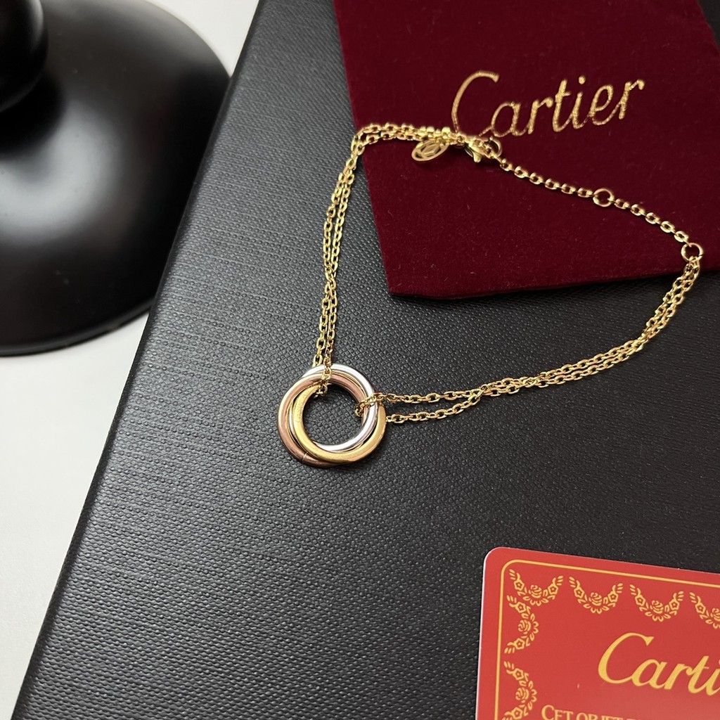 Pulseira Casual Cartier Delicada Oca Letra Logotipo Titânio Aço À Prova ...