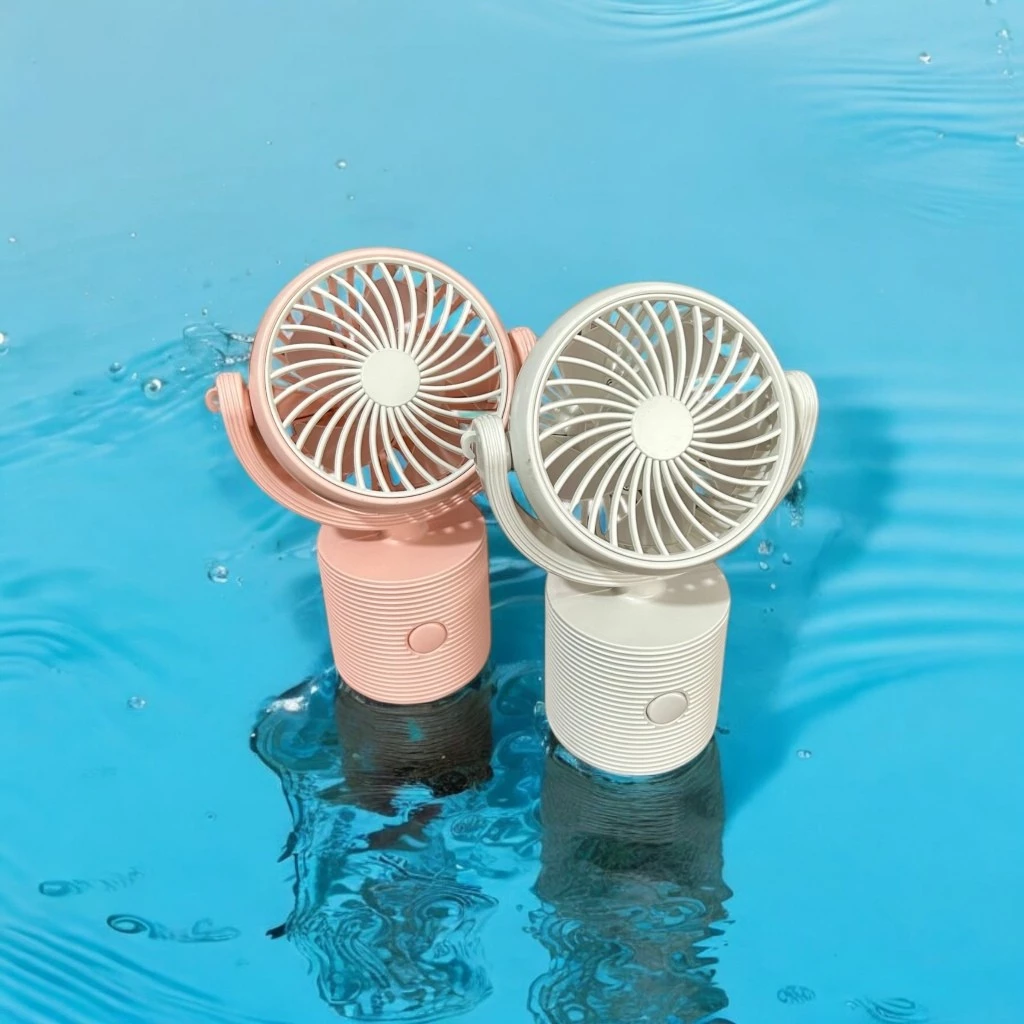 Ventilador Portátil de Mesa Mão Pescoço 180° Recarregável USB Silencioso com Alça