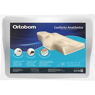 Travesseiro Ortobom Viscoelástico NASA Anatômico 12cm Alívio Dor Cervical Conforto Sono Saudável em Oferta na Shopee