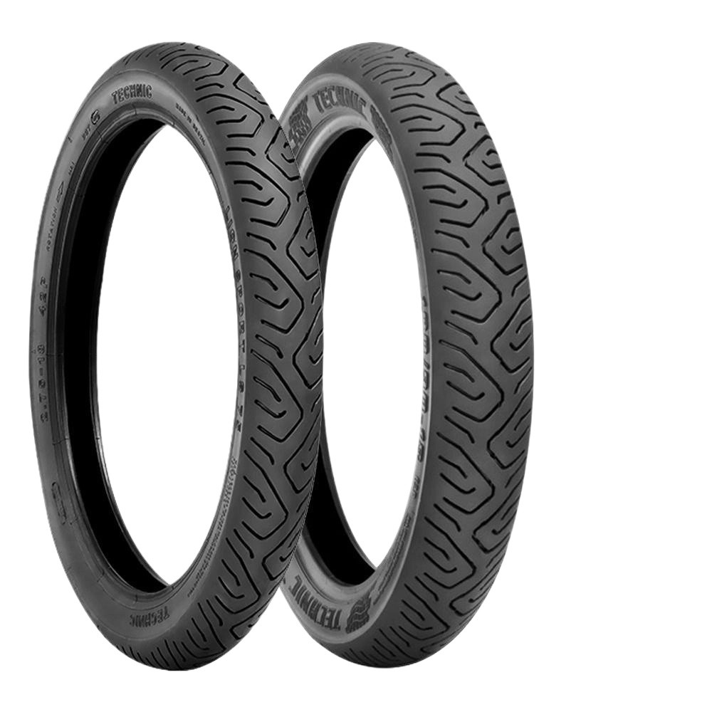 Par Pneu Moto Technic 90/90-18 80/100-18 Sem Camara Titan Fan Fazer 150 ...