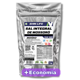 Sal Integral de Mossoro Marinho 1kg Sem Iodo