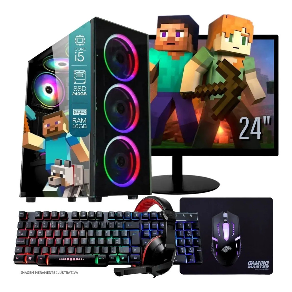 Computador Pc Gamer Completo Intel Core I5 Ssd 240gb 16gb | Shopee Brasil