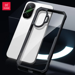 Para POCO F7 Case XUNDD PC Sólido + TPU Macio Anti-Amarelo Quedacapa De Telefone Transparente