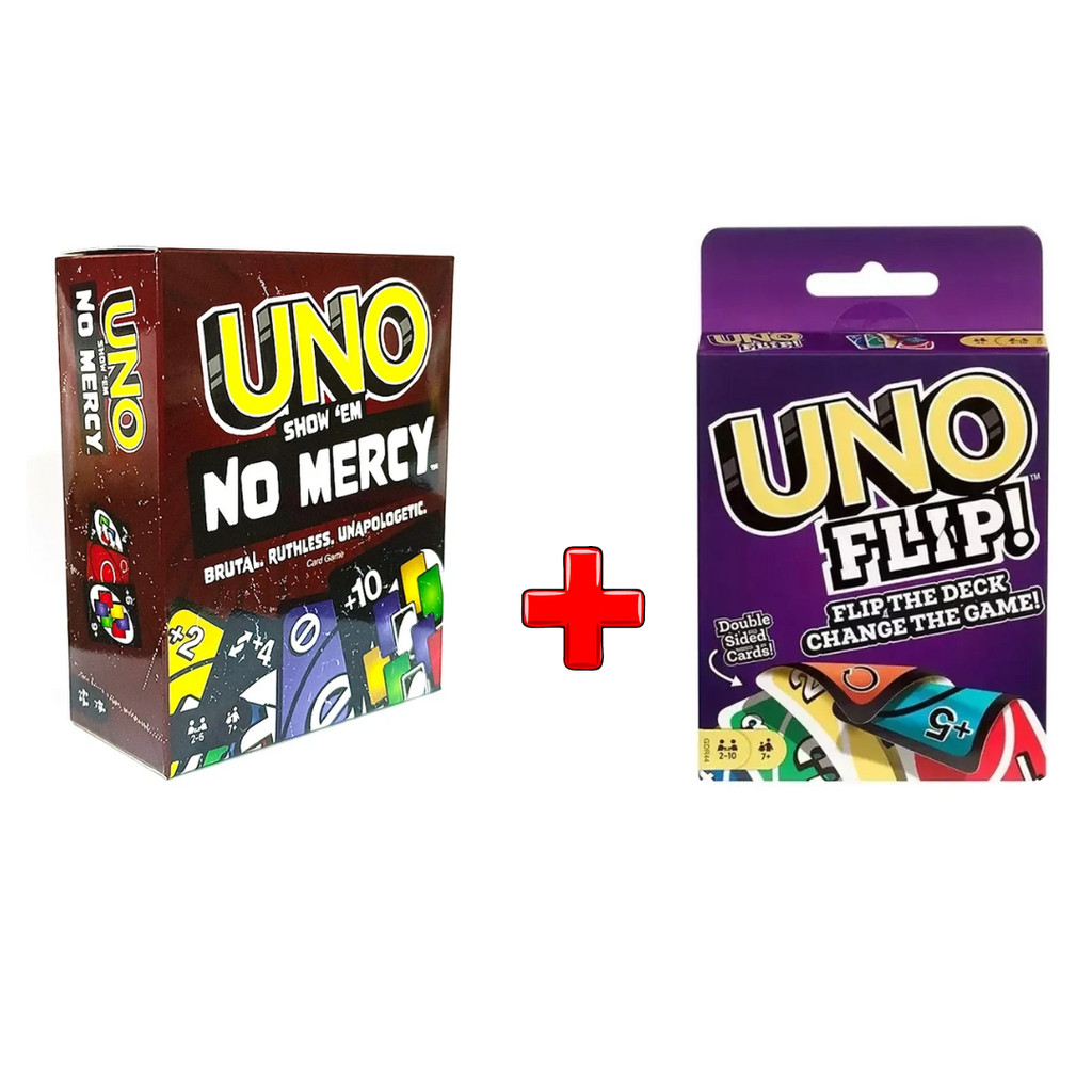 Uno Flip + Uno No Mercy Jogo de Cartas | Shopee Brasil