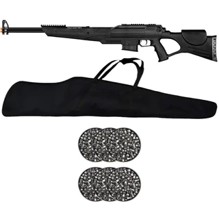 Carabina de Pressão Double Caliber Nitro 60kg 2015W 4.5mm/5.5mm - Beeman + 6 Chumbos + Capa