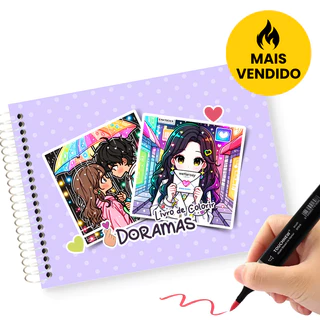 Livro de Colorir Doramas 50 Folhas 120g Caderno de Desenho Pintura Bobie Goods Coloring Book for Kids em Oferta na Shopee