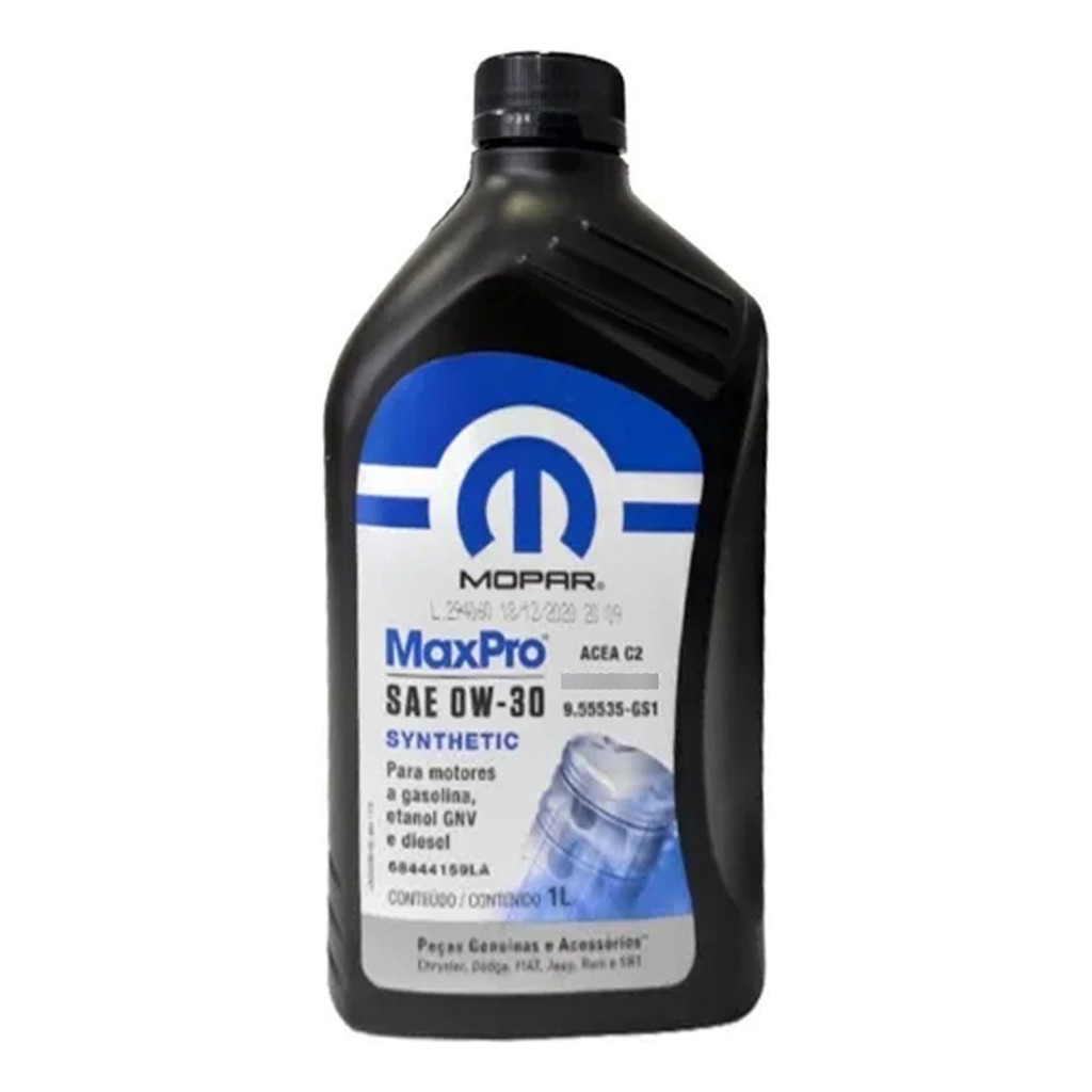 Oleo Mopar Maxpro 0w-30 Synthetic Acea C2 1.3 Turbo K68444159LA ...