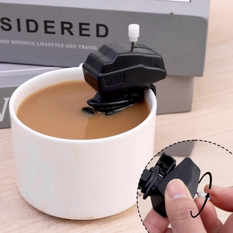 Agitador De Café Com Motor De Barco-Misturador Portátil Clipe De Aço Inoxidável-Ferramentas De Mistura De Bebidas