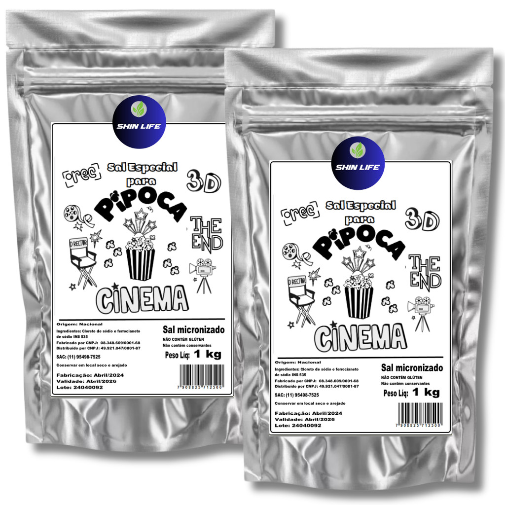 Sal Micronizado Pó Original para Pipoca de Cinema 1kg