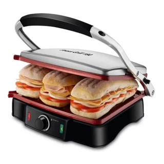 Sanduicheira Mondial Press Grill 180° Red Ceramic Preto/Inox 2000W 127V - PG-02 em Oferta na Shopee