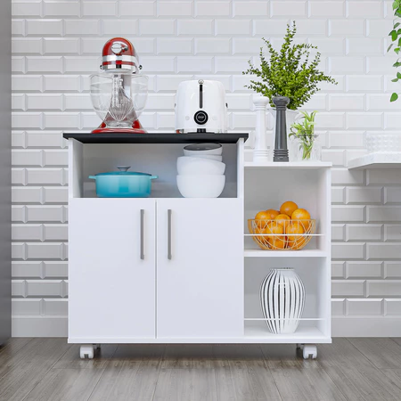 Armário cozinha fruteira multiuso cozinha com tampo para microondas e galão de àgua