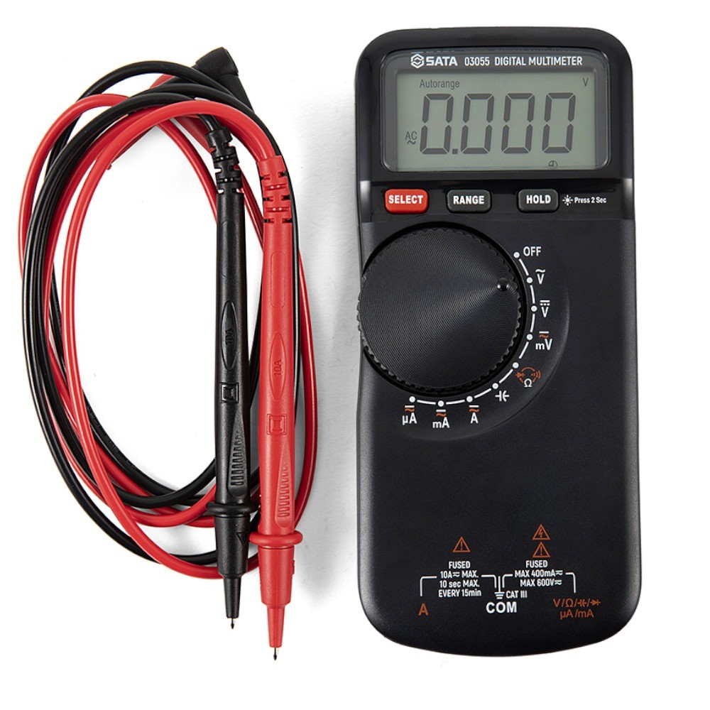 Multímetro digital 600V CAT III DC/AC - ST03055 Sata | Shopee Brasil