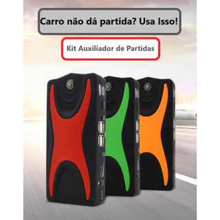 Auxiliador de Partida Com Bateria Portátil Multifuncional 12000mAh 12V Moto Carro Carreto Notebook Celular