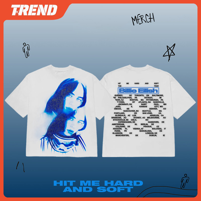 CAMISETA CAMISA BILLIE EILISH HIT ME HARD AND SOFT WORLD TOUR