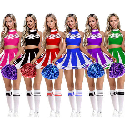 Cheerleader traje Halloween Cosplay cheerleader desempenho traje jogo role-playing roupas terno
