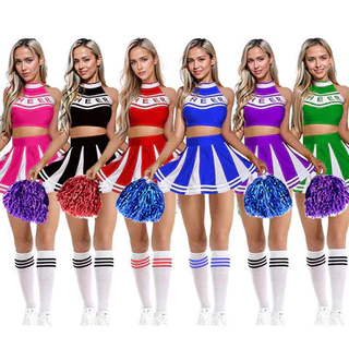 Cheerleader traje Halloween Cosplay cheerleader desempenho traje jogo role-playing roupas terno