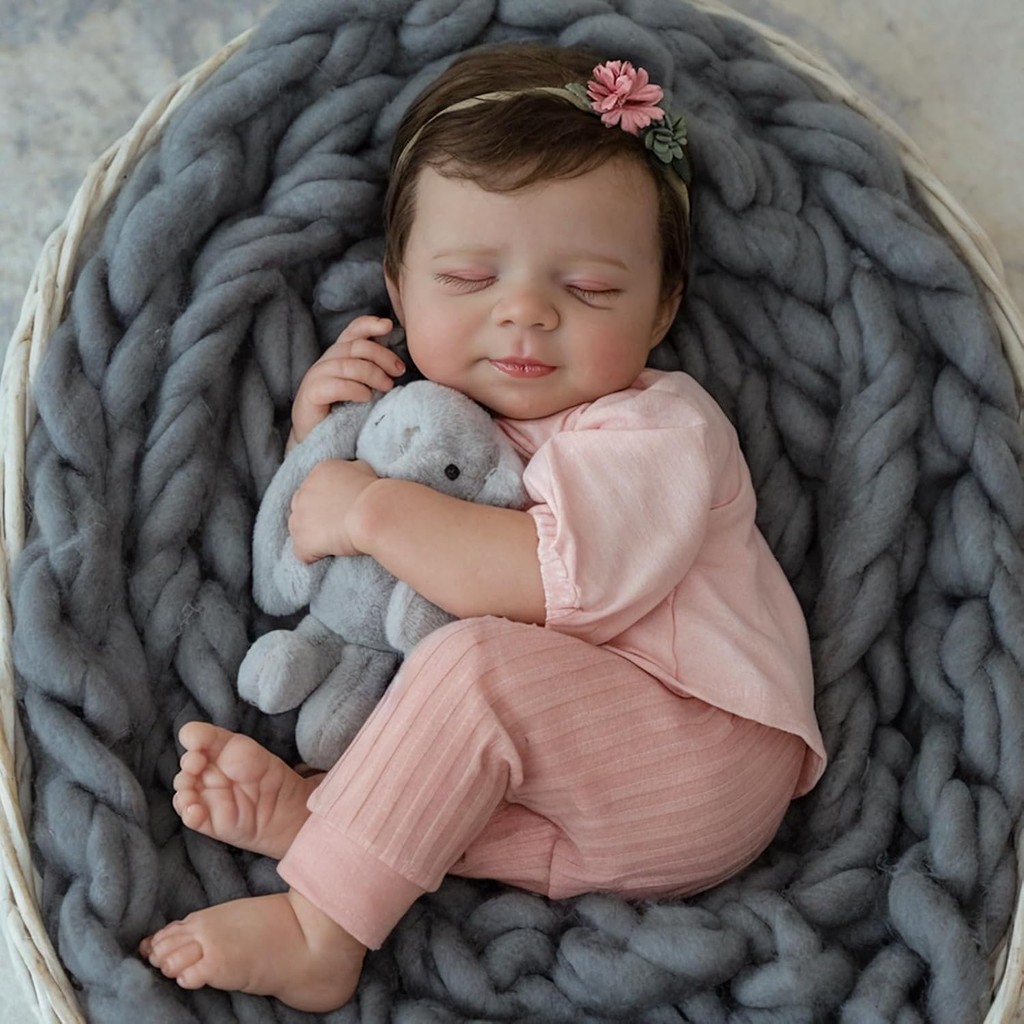 Boneca Recém-Nascida Com Vários Itens , reborn De silicone Realista , Bonecas Fofas E Realistas , Feitas À Mão