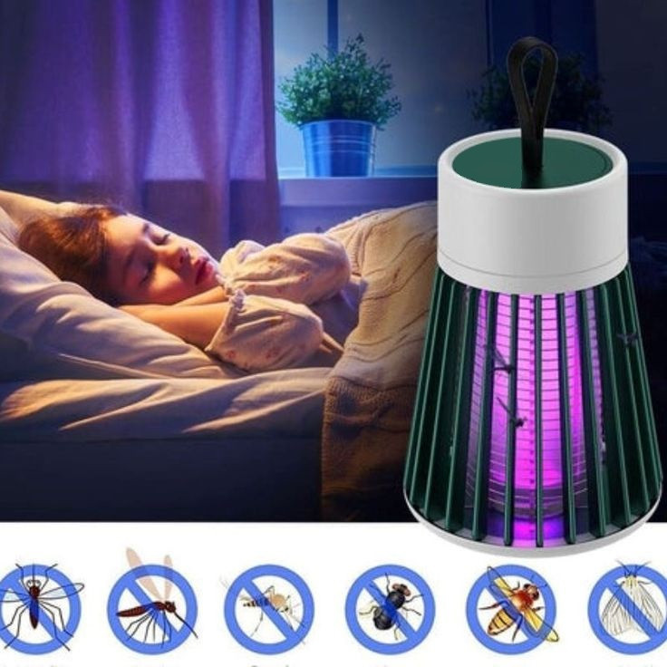 Luminária Led Mosquiteiro Sem Radiação Armadilha De Insetos Pernilongos Mosquito Repelente Eletrônico Envio Imediato