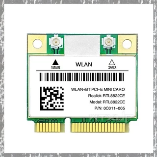 2.4G/5Ghz 802.11AC Placa WiFi Rede Mini PCIe Bluetooth 5.0 Suporte Laptop/PC 10/11 modelo RTL8822CE