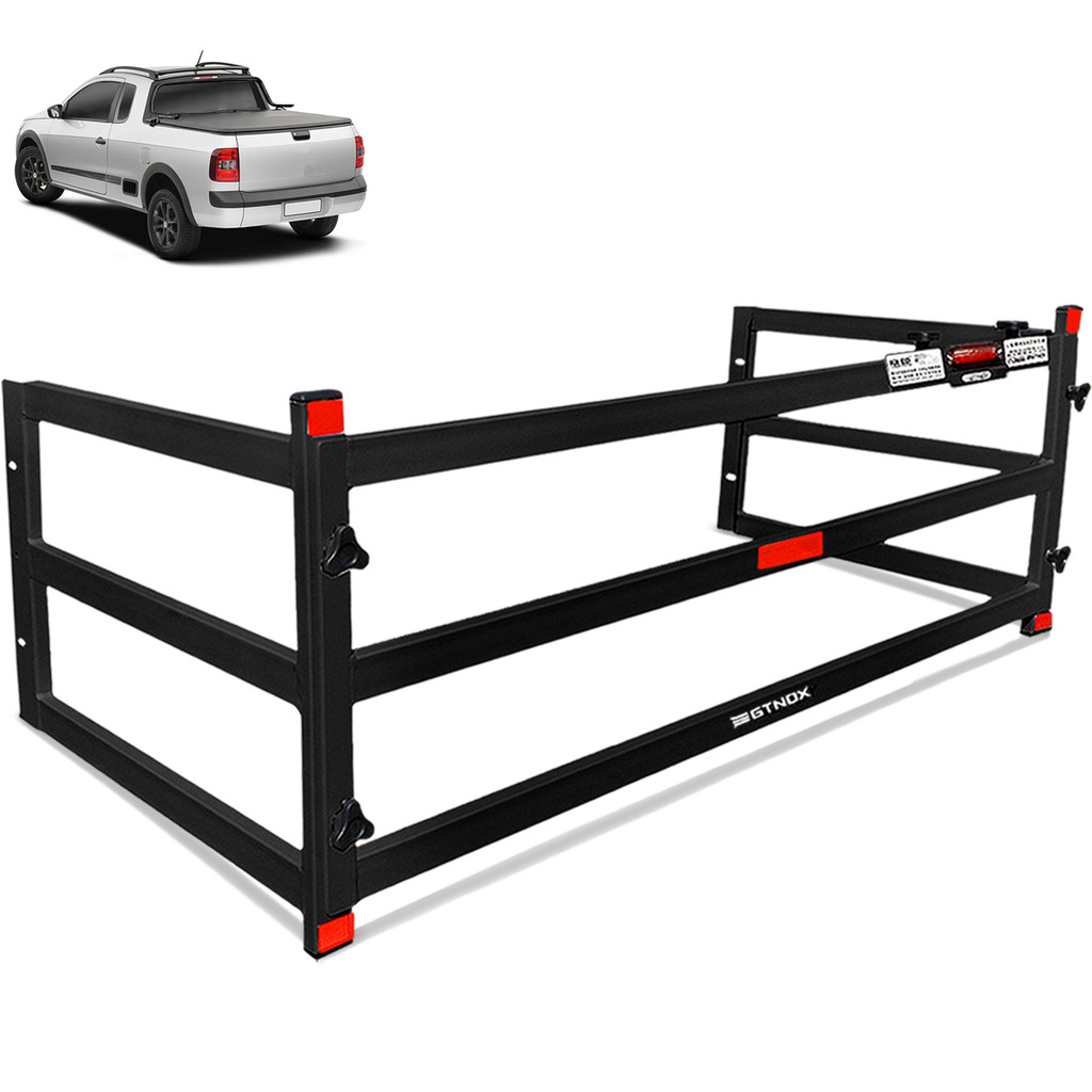 Extensor de Caçamba Saveiro 2010 a 2024 Divisor Preto ED