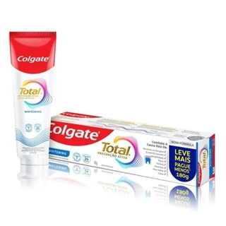 Creme Dental Colgate Total Whitening 180g em Oferta na Shopee