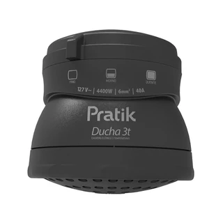 Chuveiro Ducha Pratik 3 Temperaturas Preto 4400w 127v em Oferta na Shopee