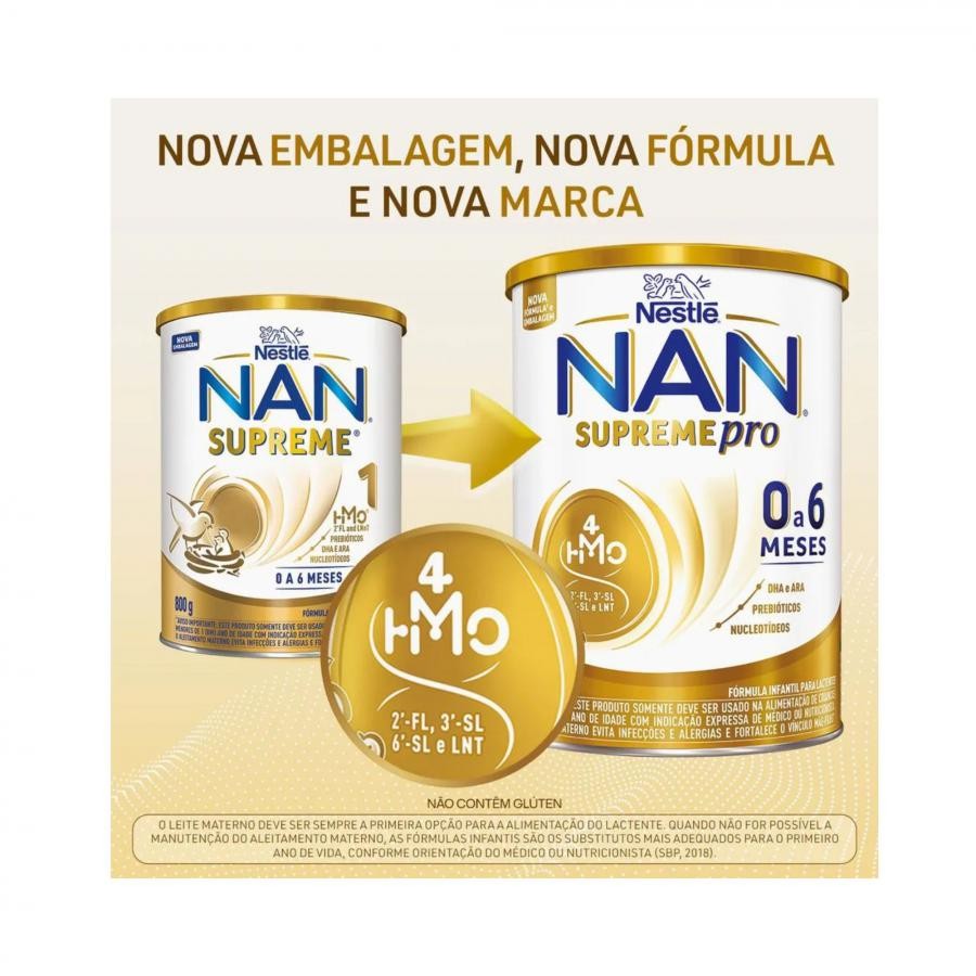 Formula Infantil Nan Supreme Pro 0 A 6 Meses Nestle 800g Nutricao 