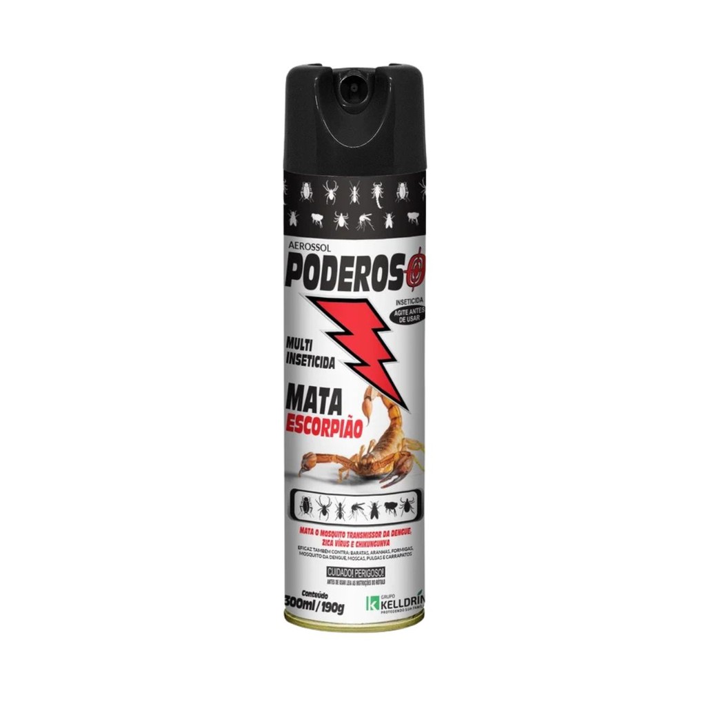 Poderoso Multi Inseticida Mata Escorpiao Aranha Barata 300ml | Shopee ...