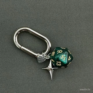 [Pingente] Estrela marrom dado verde chaveiro alienígena mochila escolar criativa personalidade pingente de telefone móv