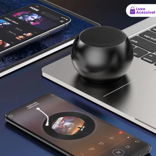 Caixa de som bluetooth de metal, som potente e design moderno