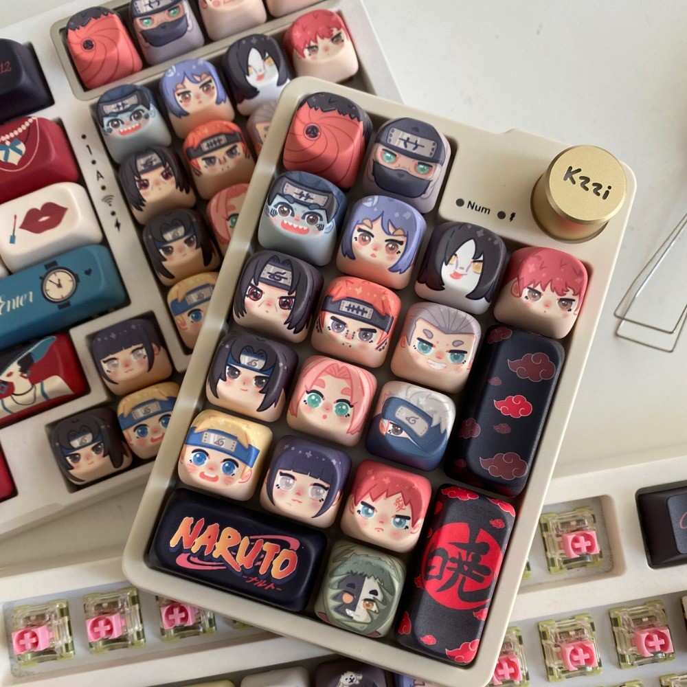 Naruto Keycaps MOA Profile PBT Sublimação De Tinta De Cinco Lados ...