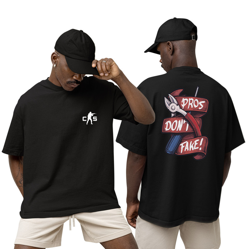 Camiseta Camisa Oversized CS - Pros Dont Fake - Streetwear 100% Algodão ...