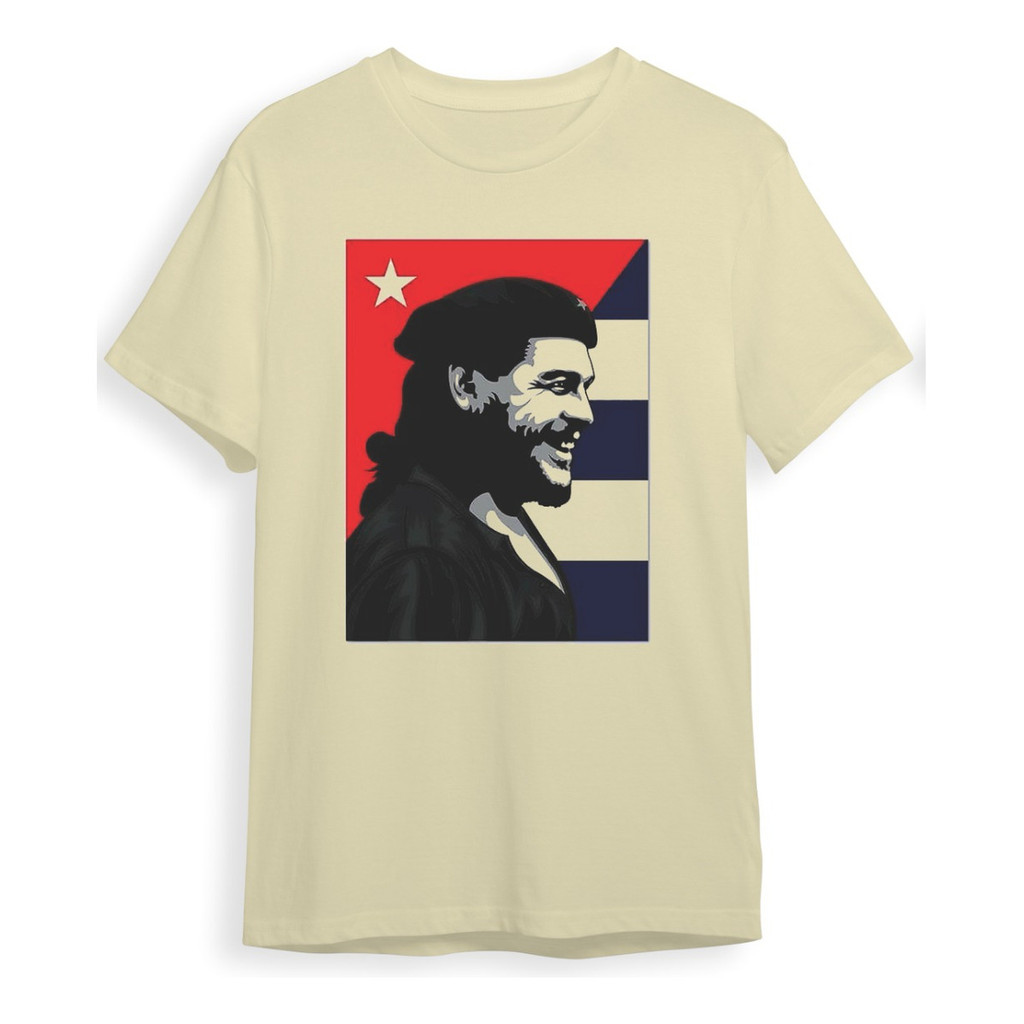 Camiseta De Hombre WhyKiki Con Estampado De Che Guevara - 100% Algodón, Corte Estándar