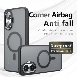 Para Xiaomi POCO F7 , Redmi Turbo 4 Pro Caso ELVEV PC TPU Anti Impressão Digital-Choque Fosco Claro Sucção Capa Traseira