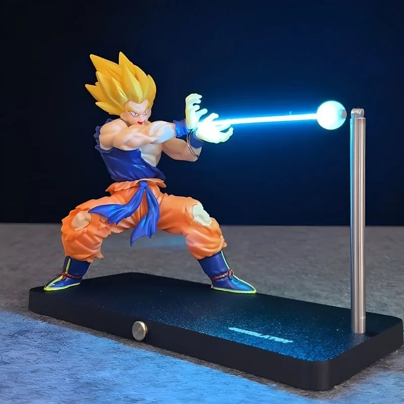 Dragon Ball Son Goku Night Light Anime Touch Kamehameha MagneticCreative Desk Decoração Legal Modelo Boneca Meninos Pres