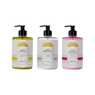 Kit  3 Sabonetes Coala Home Ameixa Dourada +Chá Branco + Flor de Cacto em Oferta na Shopee