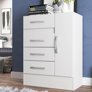 Cômoda Sapateira Grande Duquesa 4 Gavetas 1 Porta - Direto Sim em Oferta na Shopee