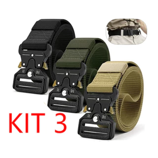 Cinto largo masculino nylon fivela e engate rápido