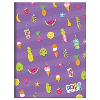 Caderno Foroni Costurado Universitário Capa Dura Pop Collec 96 Folhas - Embalagem com 5 Unidades em Oferta na Shopee