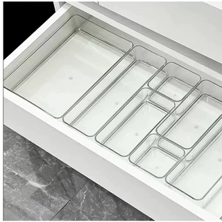 Conjunto 7 Organizadores Multiuso para Gavetas, Armários, Geladeiras Potes em Acrílico rj em Oferta na Shopee