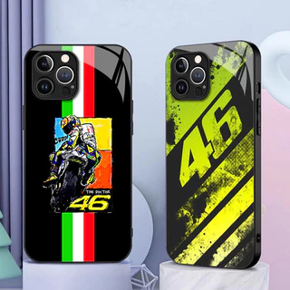 Valentin Rossi vr 46 02 Capa De Telefone De Vidro Para IPhone 16 15 14 13 12 11 Pro XR XS Max Plus Mini X 8 7 6s SE2/3